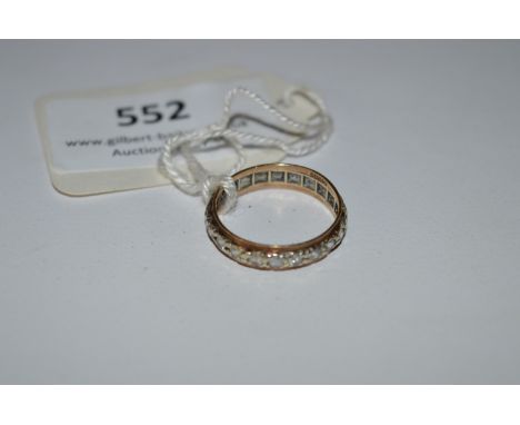 9cT Gold Eternity Ring Set with Stones 