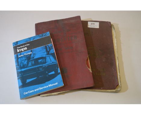 Vintage Car Manuals; Daimler, Lanchester and Imps 