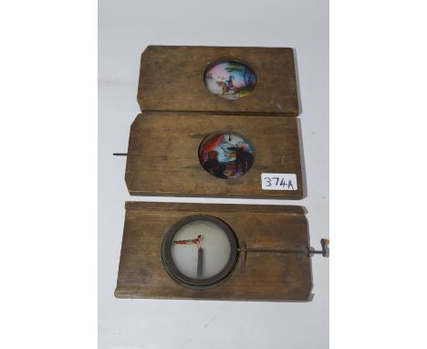 Two Mechanical Glass Lantern Slides and One Other 