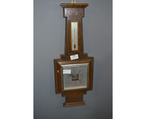 Oak Framed Wall Mounted Barometer 