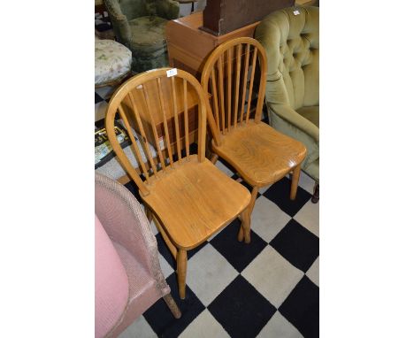 Pair of Ercol Stickback Dining Chairs 