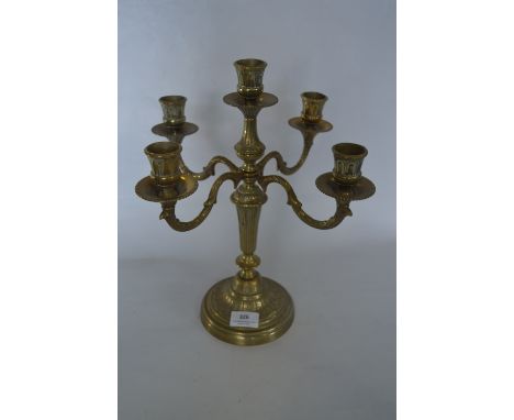 Brass Four Branch Candelabra 