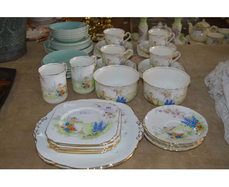 Taylor & Kent Decorative 30 Piece Tea Set and Poole Pottery Dinnerware 