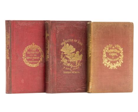 Dickens (Charles) A Christmas Carol, fifth or sixth edition, title printed in red &amp; blue, half-title and verso of title p