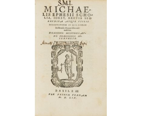 Aristotle.- Michael (Ephesius) Scholia, id est, brevis sed erudita atque utilis interpretatio in IIII. Libros Aristotelis de 