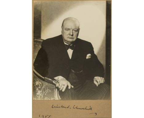 Churchill (Sir Winston Spencer).- [Mellish (Florence Vivienne, photographer)] "Vivienne". Photographic portrait of Sir Winsto