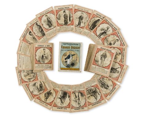 Dickens (Charles).- Card game.- The Characters of Charles Dickens. An interesting game, 52 playing cards printed in red and b