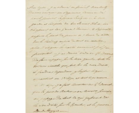 Napoléon I (Emperor of France, 1769-1821) Letter signed to the Marshal of the Empire Nicolas Oudinot, Duke of Reggio, in Fren