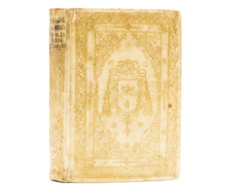 Presentation Roman binding.- Chiavelloni (Vincenzo) Discorsi della musica, first edition, fine engraved additional pictorial 