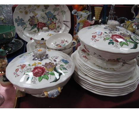 Copeland Spode 'Gainsborough' Dinner Ware, of thirty five pieces including two tureens.