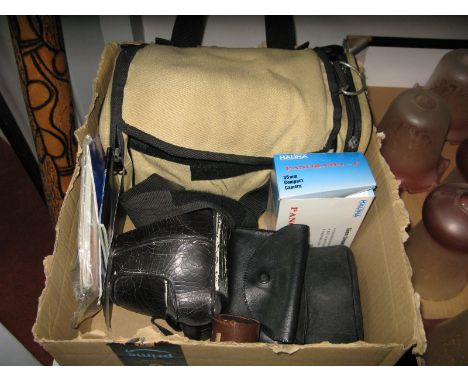 Olympus OM-2 Camera, F=50mm Lens, Accessories, other cameras, bag, etc.