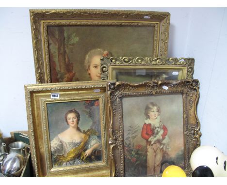 Framed Print, Madame Loise DeFrance, 1748; together with prints and a frame. 