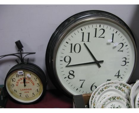 Ikea Large Wall Clock, 58cm diameter 'Kensington Station' double sided wall clock. (3)