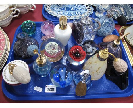 Paperweights, to include Caithness 'Moon Crystal', 'Pixie', Primary Poppy', Avondale also noted, and scent bottles by Caithne