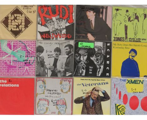 NEW WAVE/INDIE 7" - Super large collection of around 150 x 7"/EP releases. Artists/titles include Various - Battle Of The Ban