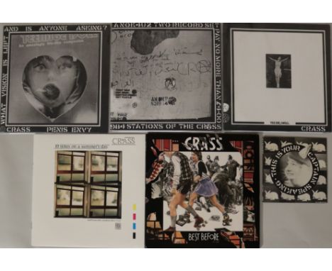 CRASS - Yes, sir how about this dangerous bundle of 4 x LPs, 1 x 12" and 1 x 7"! Titles are Penis Envy (UK 321984/1 'IN HER H