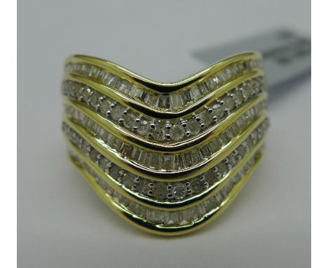 A 9ct gold and diamond Tomas Rae limited edition ring, 1ct diamond weight, total weight 5.08g, N, with certificate