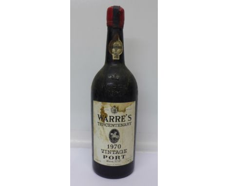 One bottle of Warre's Tercentenary 1970 vintage port