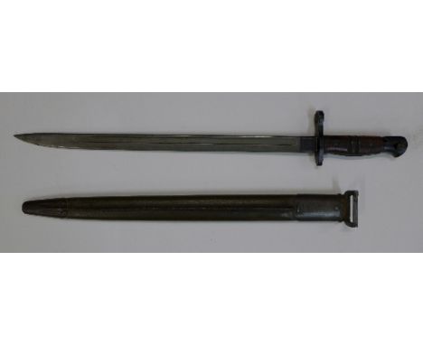 A U.S. bayonet by Remington, marked 1917, with scabbard