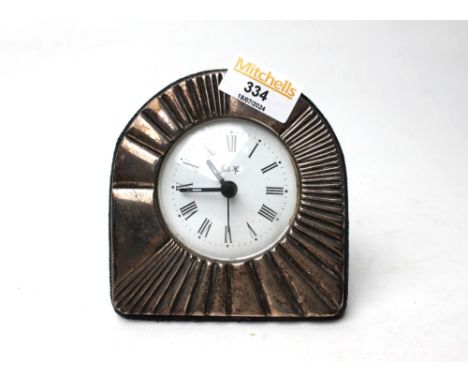 Art Deco style and velvet backed Sandri mantel clock