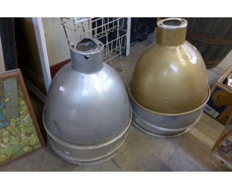 Six industrial light shades