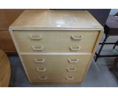 A G-Plan light oak chest of drawers