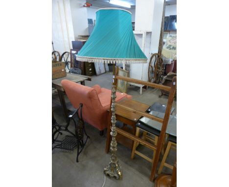 A brass standard lamp