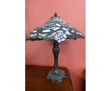 A Tiffany style table lamp