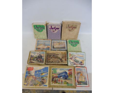 A quantity of Chad Valley wooden puzzles etc.