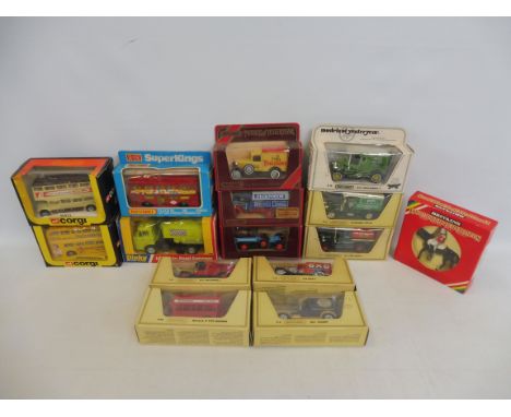 A small selection of boxed die-cast models to include Dinky, Britains, Corgi and Matchbox.