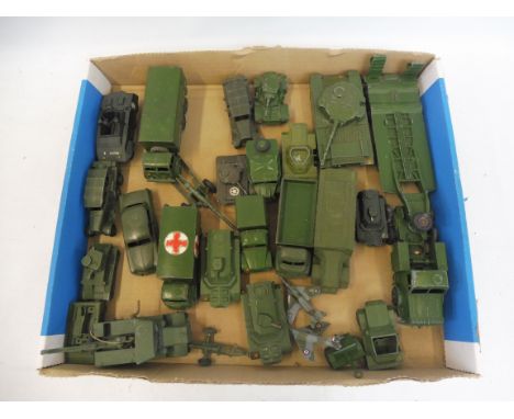 A collection of minaly military Dinky models.