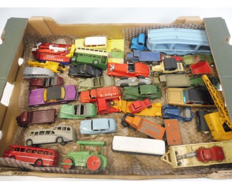 A collection of playworn and better die-cast vehicles by Dinky, Corgi etc.