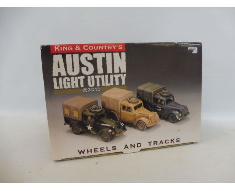 A boxed King and Country Austin Light Utility vehicle.