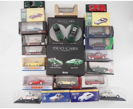 A large group of 1:43 scale models to include, BRUMM, ELIGOR and HIGH SPEED , comprising of Jaguar automobiles - VG/E in G/VG