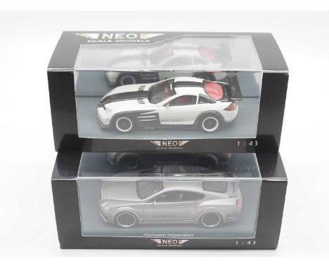 A pair  of 1:43 scale models by NEO, comprising of a 'NEO 45700' 2011 Hamann Bentley Imperator, and a  'NEO 45710' 2011 Haman