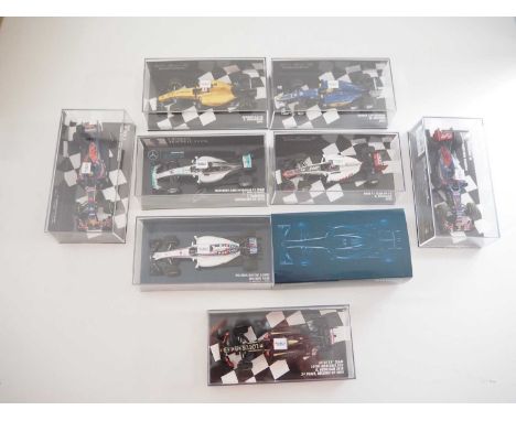 A group of 1:43 scale Formula 1 race cars by MINICHAMPS, comprising of F1 cars from 2015 and 2016 seasons, to include a 2015 