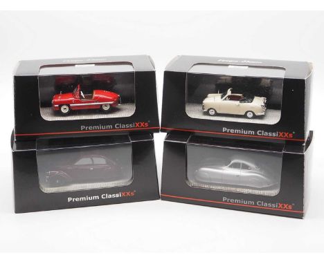 A group of hand built resin 1:43 scale models by PREMIUM CLASSIXXS, comprising of a German automobiles, to include a '18120' 