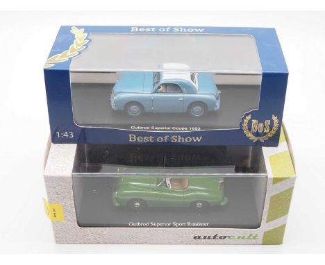 A pair of hand built resin 1:43 scale models by AUTOCULT and BEST OF SHOW, comprising of a ' AUTOCULT 03008' 1951 Gutbrod Sup