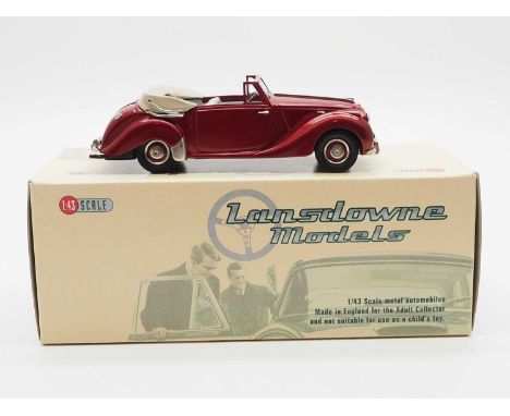 A LANSDOWNE MODELS 'LDM 58a' hand built white metal, 1:43 scale model of a 1949 Lagonda 2.6 litre dhc - VG/E in G/VG box
