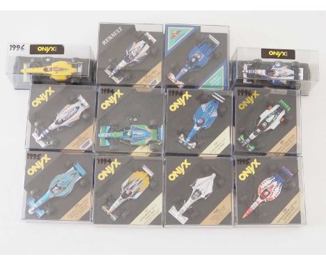 A group of boxed 1:43 scale models by ONYX, comprising of assorted Formula 1 cars from 1994, 1995 and 1996 seasons - VG/E in 