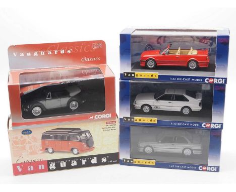 A group of 1:43 scale models by CORGI VANGUARDS, comprising of German vehicles, to include a 1987 Audi Quattro, 1990 BMW E30 