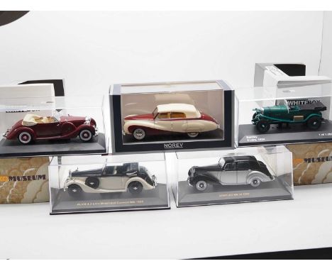 A group of 1:43 scale models by WHITEBOX, IXO and NOREV , comprising of classic and vintage luxury British automobiles, to in