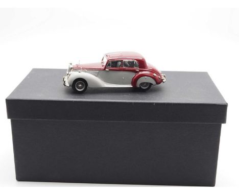 A rare 1:43 scale J&amp;M CLASSICS No 12 hand built white metal model of a 1953 Alvis TC 21 '100 Grey Lady'  - VG/E in G/VG b