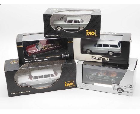 A group of  1:43 scale models by IXO, FALLER and WHITE BOX comprising of Mercedes Benz  automobiles to include an IXO 1965 Me