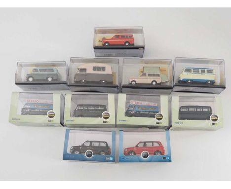 A group of 1:43 scale models by OXFORD DIECAST, comprising of, assorted commercial vehicles and taxis, to include a 1957 Bedf