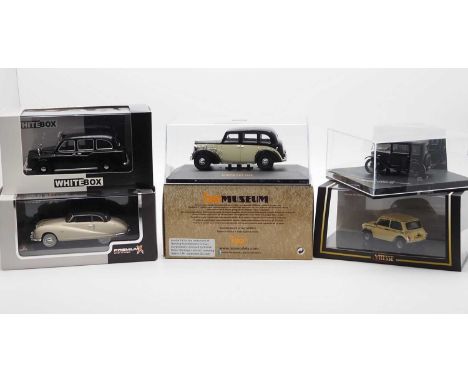 A group of 1:43 scale models by PREMIUM X, WHITEBOX, IXO and VITTESE , comprising of Austin and Mini automobiles, to include 