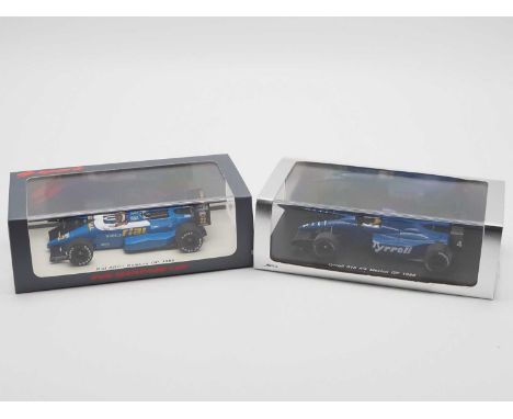 A pair of 1:43 scale hand built resin models of Formula 1 race cars by SPARK (MINIMAX), comprising of a 'S4311' 1988 Rial ARC