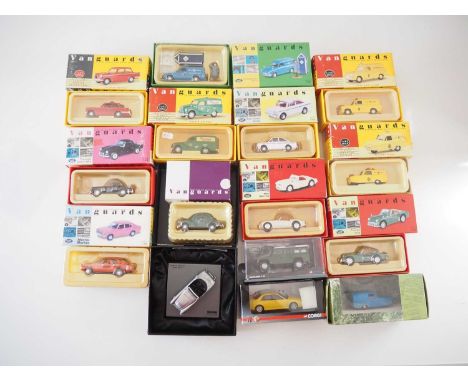 A group of 1:43 scale models by LLEDO VANGUARDS and CORGI CLASSICS, comprising of assorted British automobiles and vans, to i