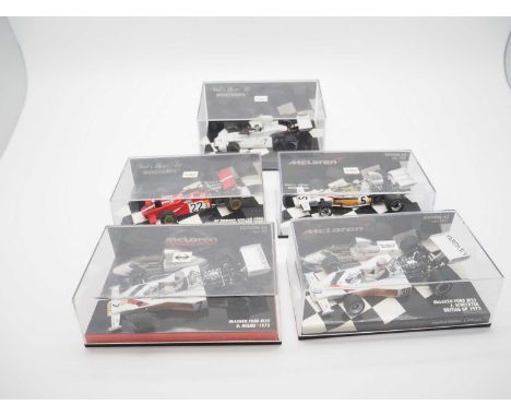 A group of 1:43 scale Formula 1 race cars by MINICHAMPS, comprising of cars from 1970, 1972, 1973 and 1974 seasons, to includ