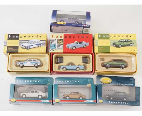 A group of 1:43 scale models by CORGI VANGUARDS, comprising of Rootes group and Chrysler UK automobiles, to include a 1972 Hi